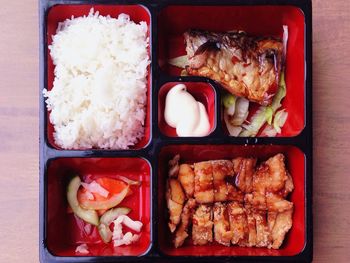 Close-up of served food