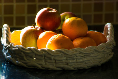 Close-up of fruits in basket