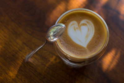 Close-up of tea cup on table