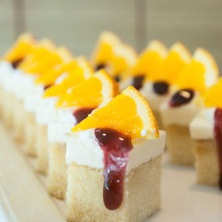 Close-up of cake on table