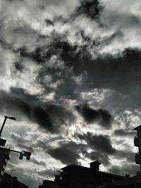 Low angle view of cloudy sky