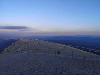 Scenic view of landscape against sky during sunset