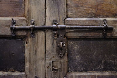 Close-up of closed door