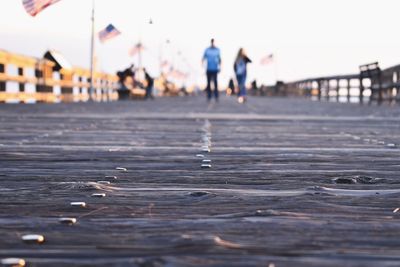 People walking on beach