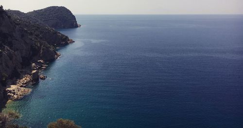 High angle view of sea against sky