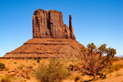 Scenic view of rock formations at monument valley