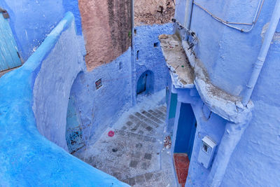 Chefchaouen morocco buildings in  blue city