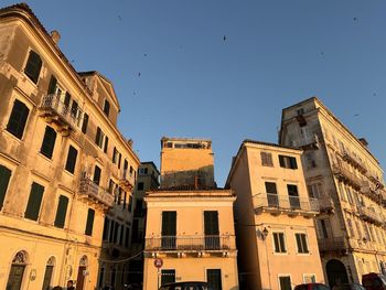 Low angle view of buildings against sky