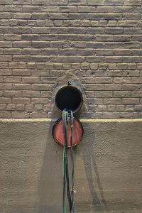 Street light against wall