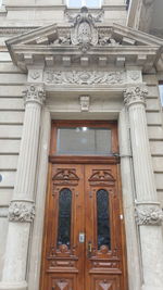 Low angle view of ornate gate