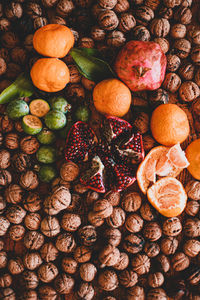 High angle view of fruits