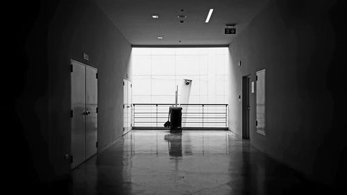 Empty corridor of building