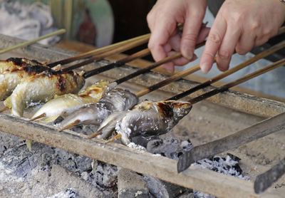 Japanese street food - grilled mackerel