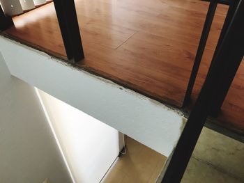 High angle view of hardwood floor