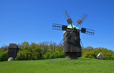 Wind turbines on landscape