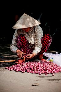 Vegetables for sale at market stall