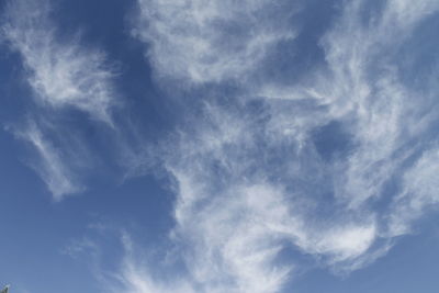 Low angle view of clouds in sky