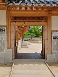 Entrance of building