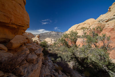 Scenic view of mountains against sky. red rock canyon, nevada 