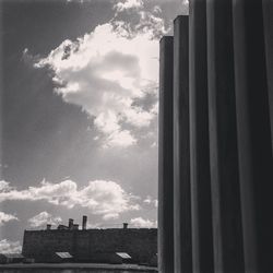 Low angle view of built structure against sky