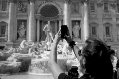 Woman enjoying in water