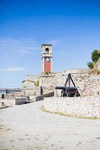 View of fort tower against blue sky
