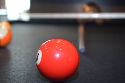 Close-up of ball on table