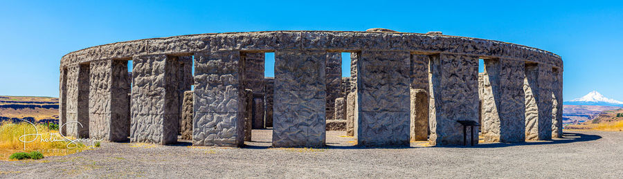 Old ruins against blue sky