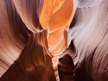 Low angle view of rock formation