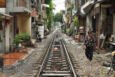 Narrow street in city