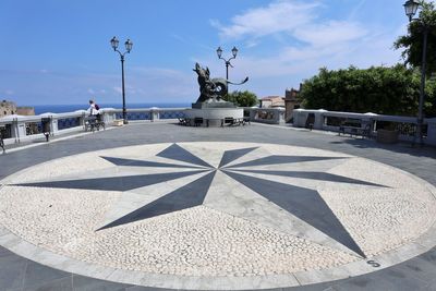 View of statue against sky on sunny day