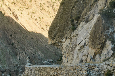 Rock formations on land