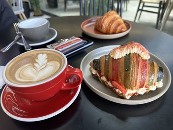 Close-up of food on table