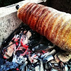 Close-up of food on table