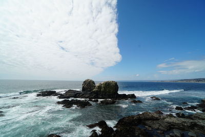 Scenic view of sea against sky