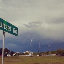 Road against cloudy sky