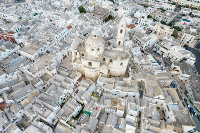 Aerial view of buildings in city