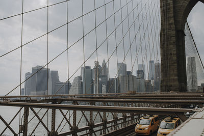 Contemporary city with skyscrapers and bridge