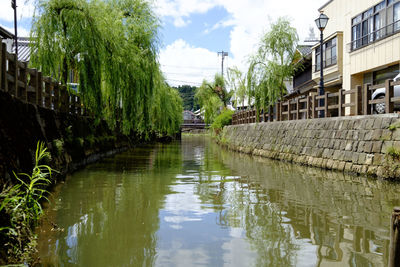 Canal passing through city