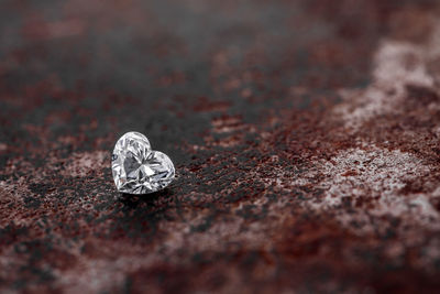 Heart cut diamond, gemstone processing concept.