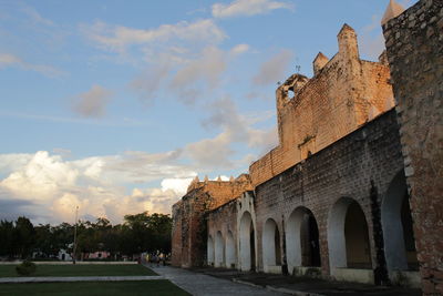 Low angle view of historical building against sky