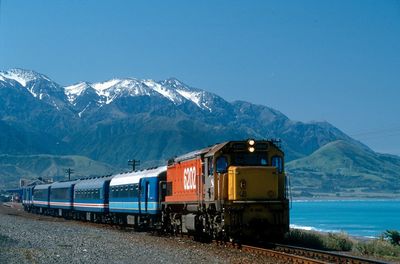 Scenic view of snow covered mountains