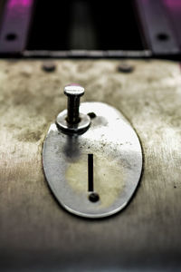 Close-up of electric lamp