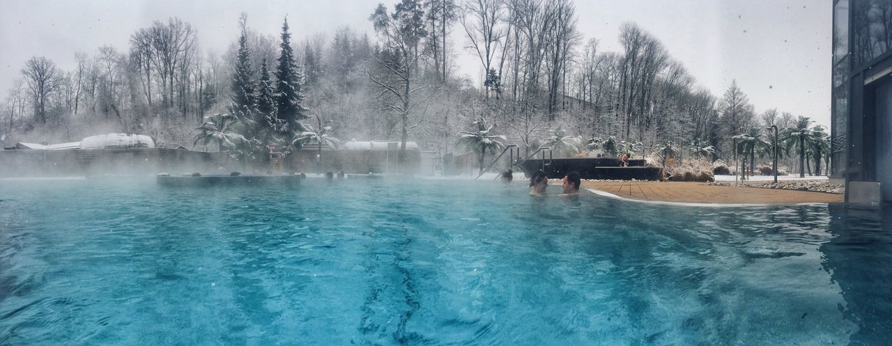 VIEW OF SWIMMING POOL DURING WINTER