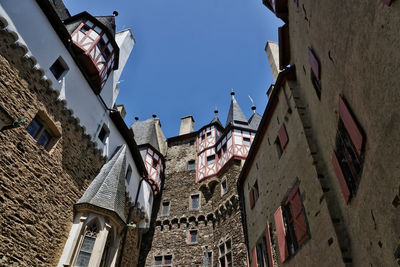 Low angle view of buildings against sky