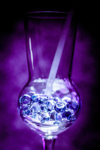 Close-up of wineglass on table