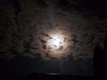 Low angle view of moon in sky