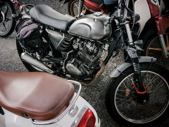 High angle view of vintage car