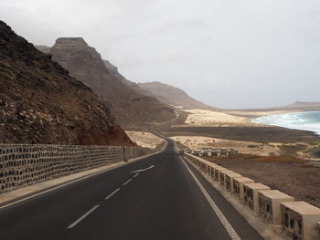 Road amidst mountains against sky