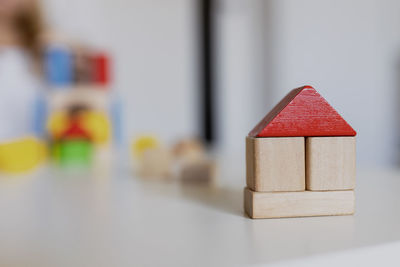 Close-up of toy on table